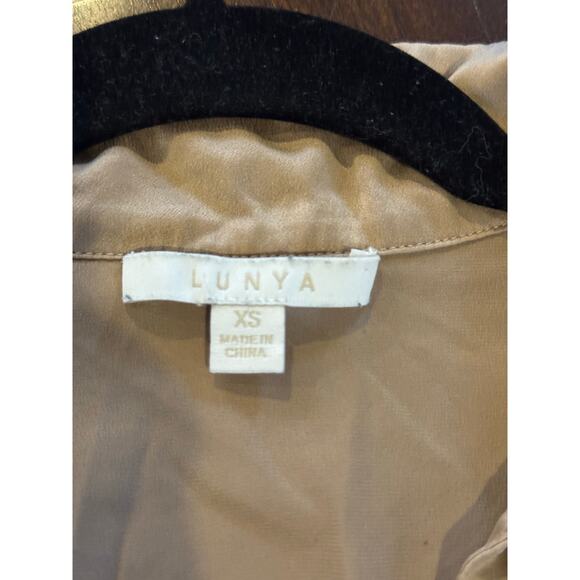 Lunya Washable Silk Pajama Set Beige Women’s Size XS - Picture 3 of 4